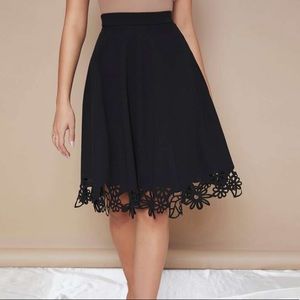 Unique Skirt with pretty floral cut out size small